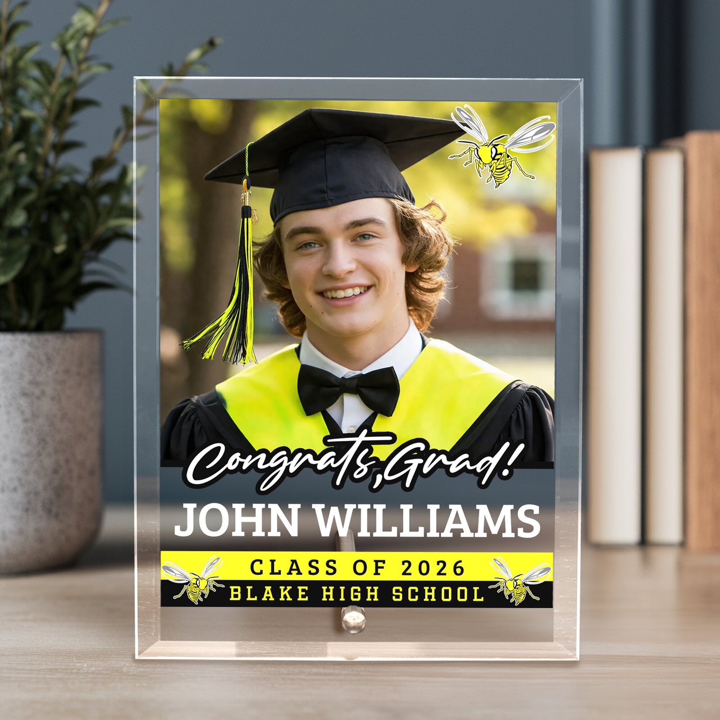 Blake High School Glass Plaque Design 2