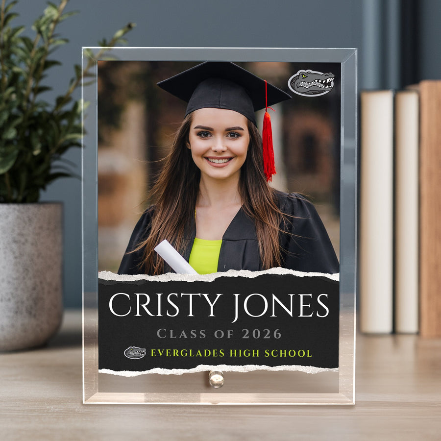Everglades High School Glass Plaque Design 3