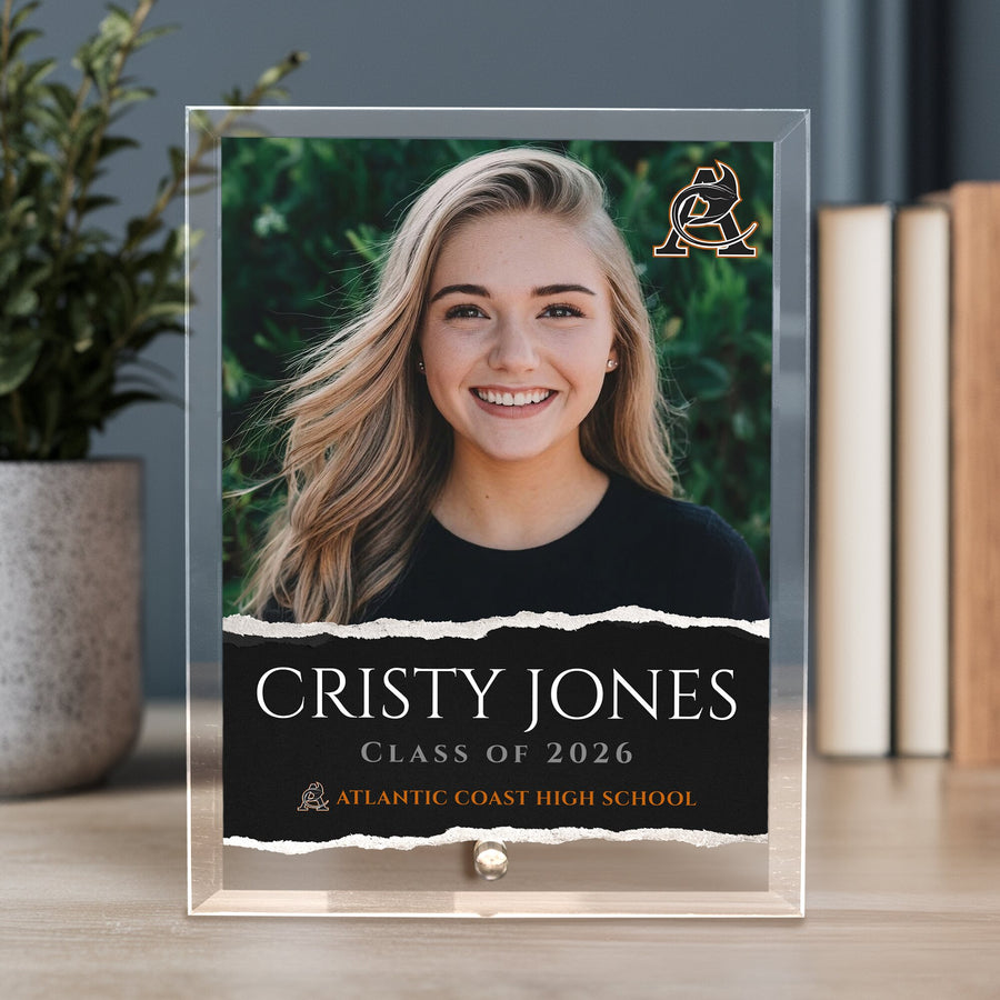 Atlantic Coast High School Glass Plaque Design 3