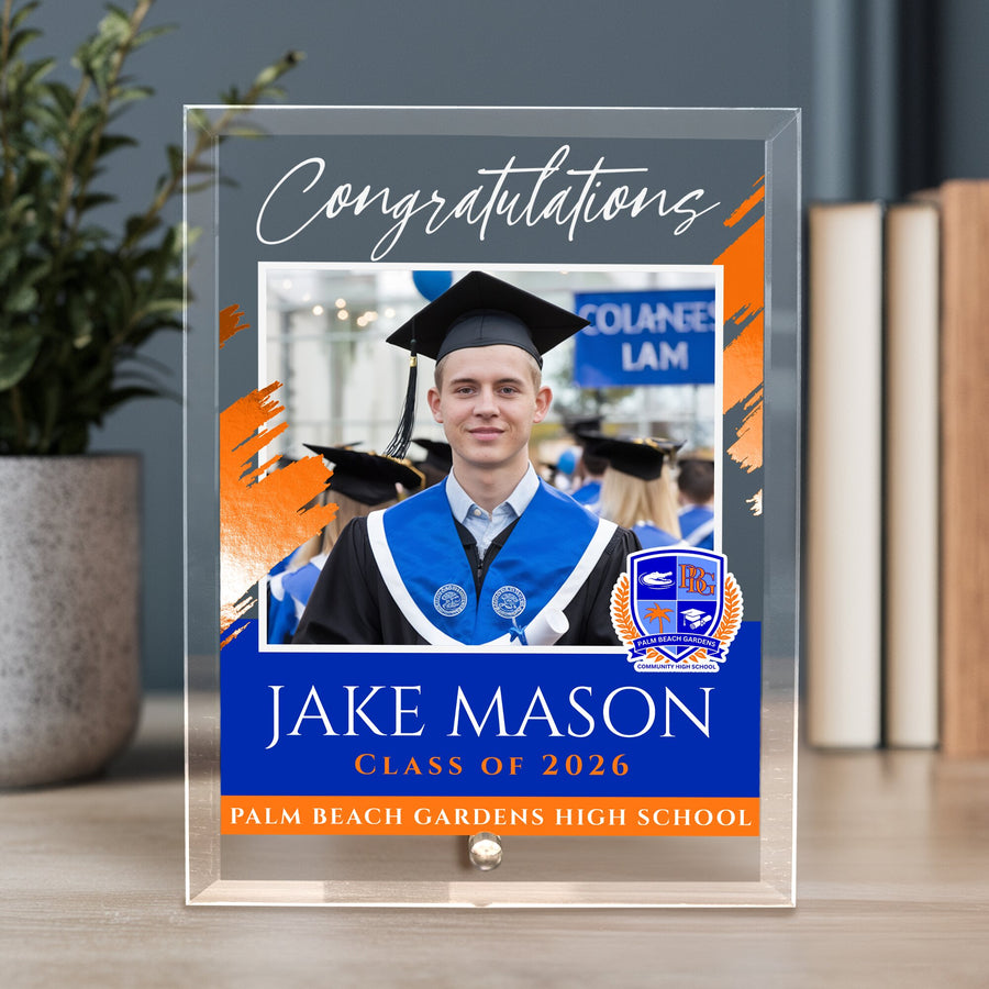 Palm Beach Gardens High School Glass Plaque Design 5