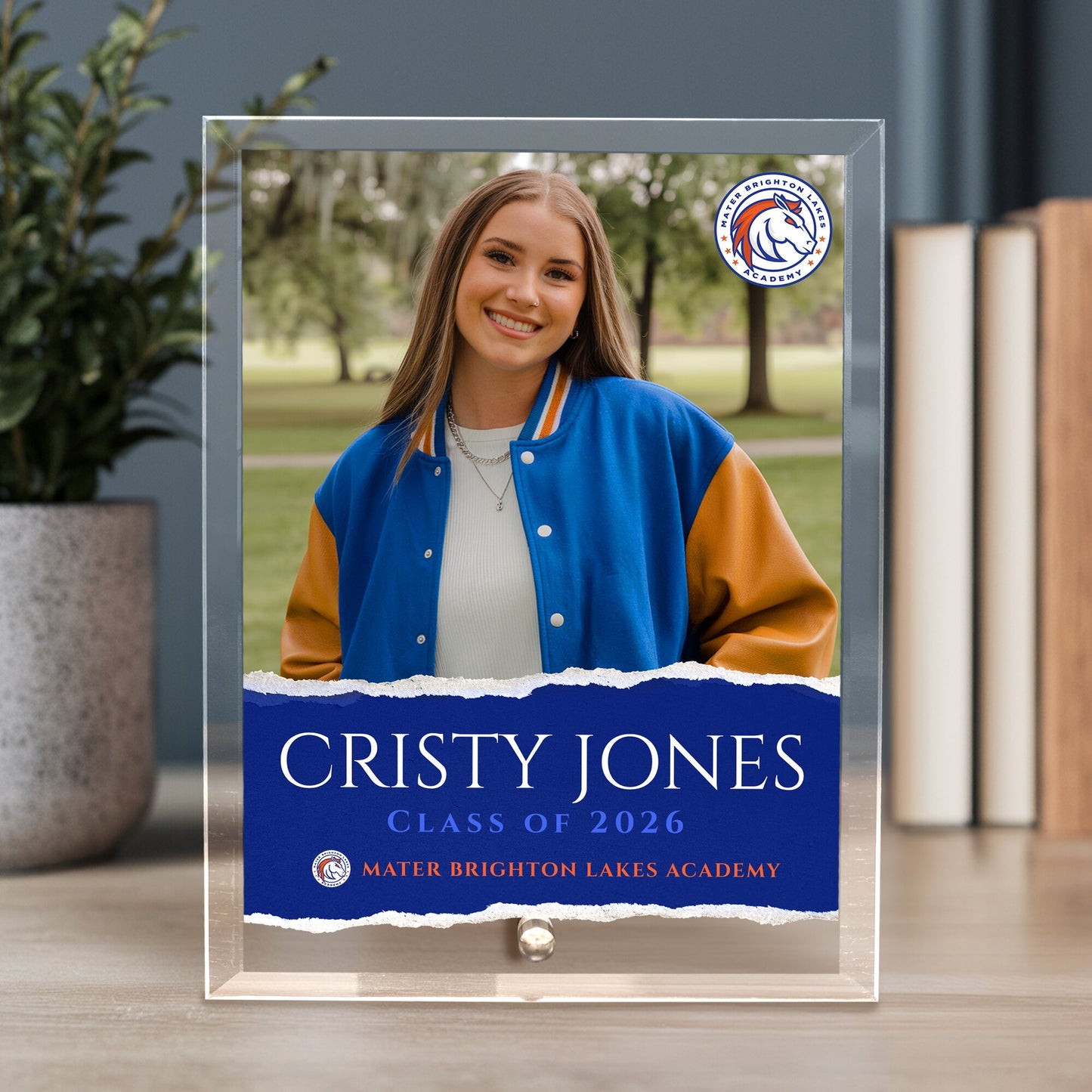 Mater Brighton Lakes Academy Glass Plaque Design 3