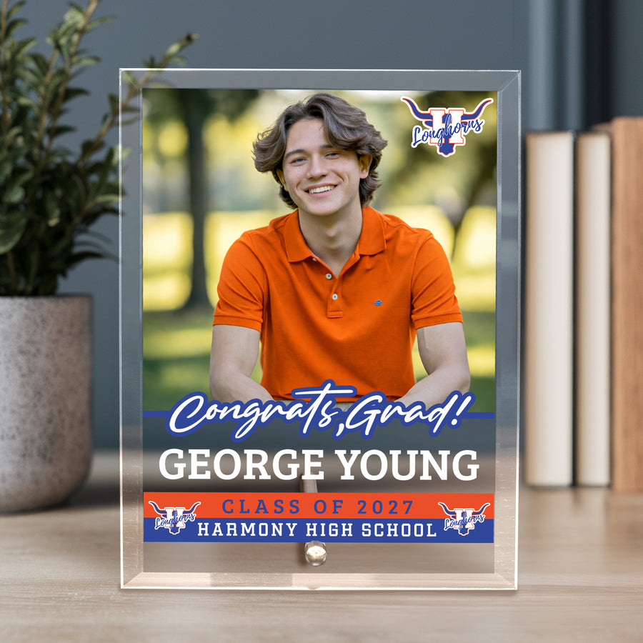 Harmony High School Glass Plaque Design 2