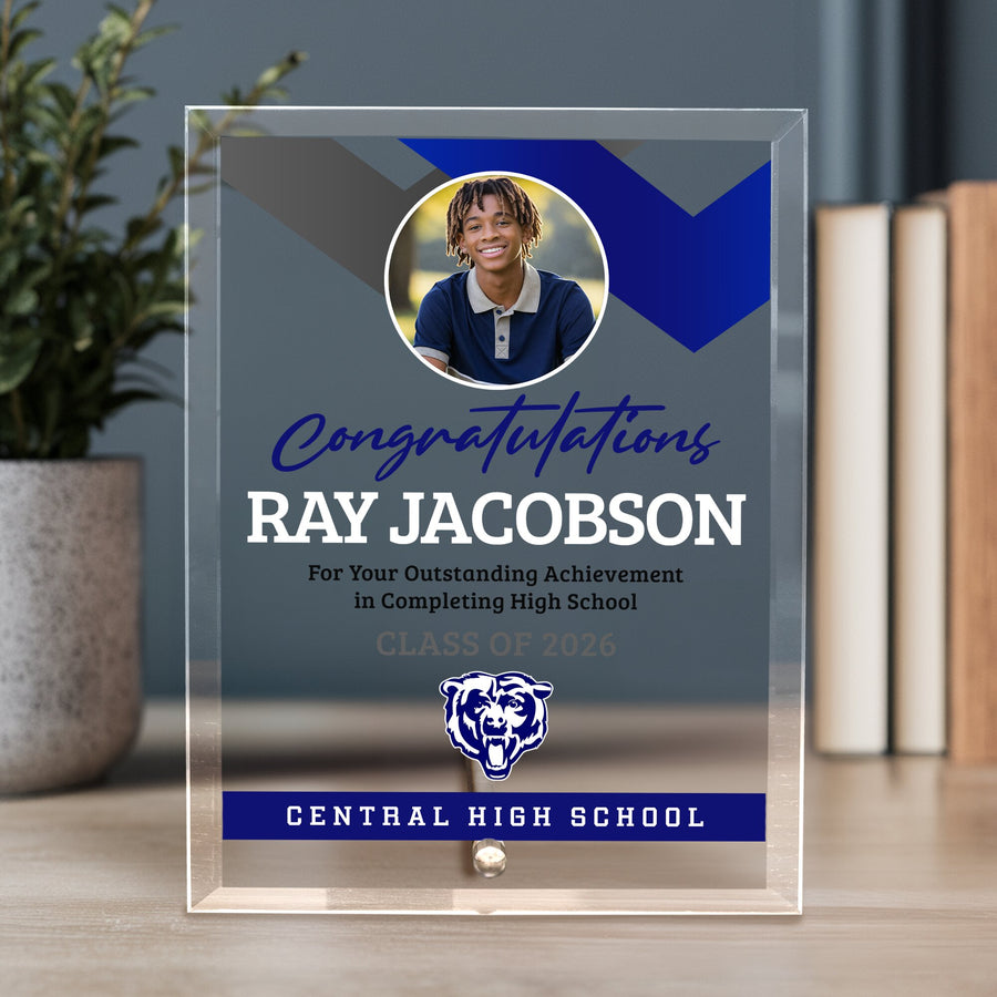 Central High School Glass Plaque Design 1
