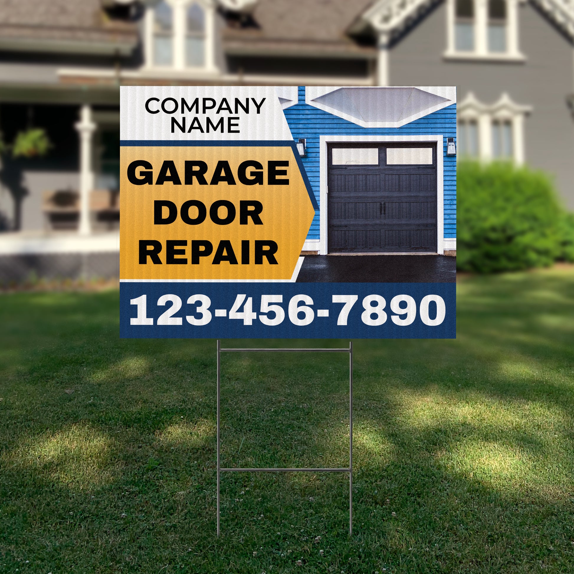 Garage Door Repair Yard Sign Design 3 -  BFS-GRGDR-24X18-DS-D3-BFS-GRGDR-24X18-SS-D3