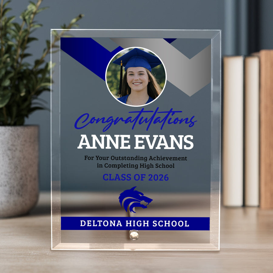 Deltona High School Glass Plaque Design 1
