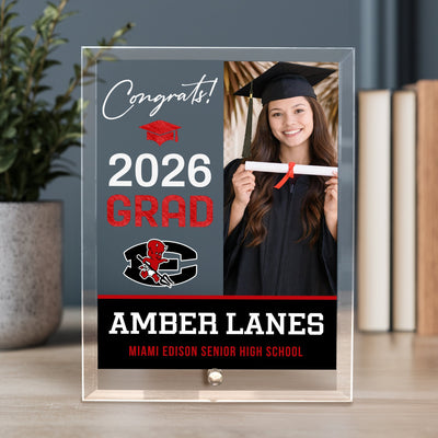 Miami Edison Senior High School Glass Plaque Design 4