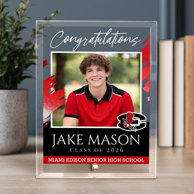 Miami Edison Senior High School Glass Plaque Design 5
