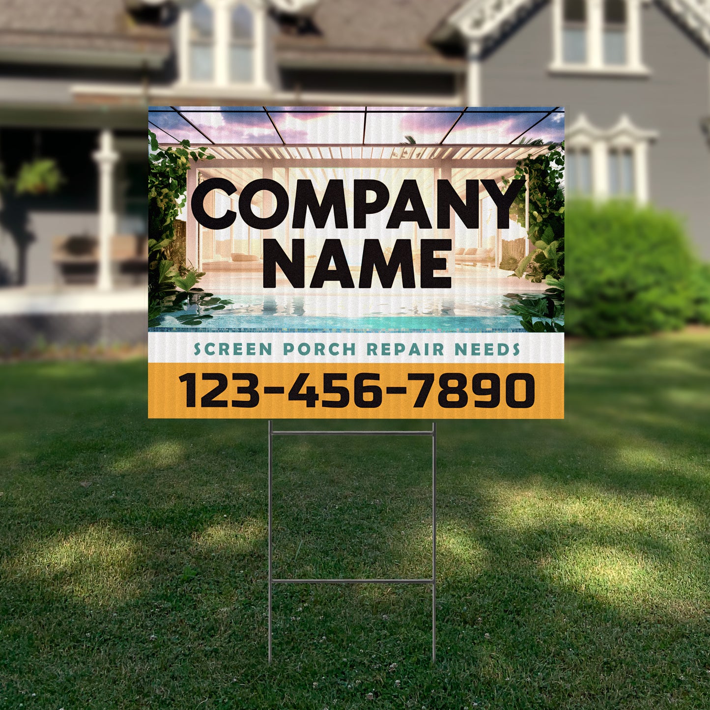 Screen Porch Repair Yard Sign D3 -  BFS-SP-24x18-DS-D3-BFS-SP-24x18-SS-D3