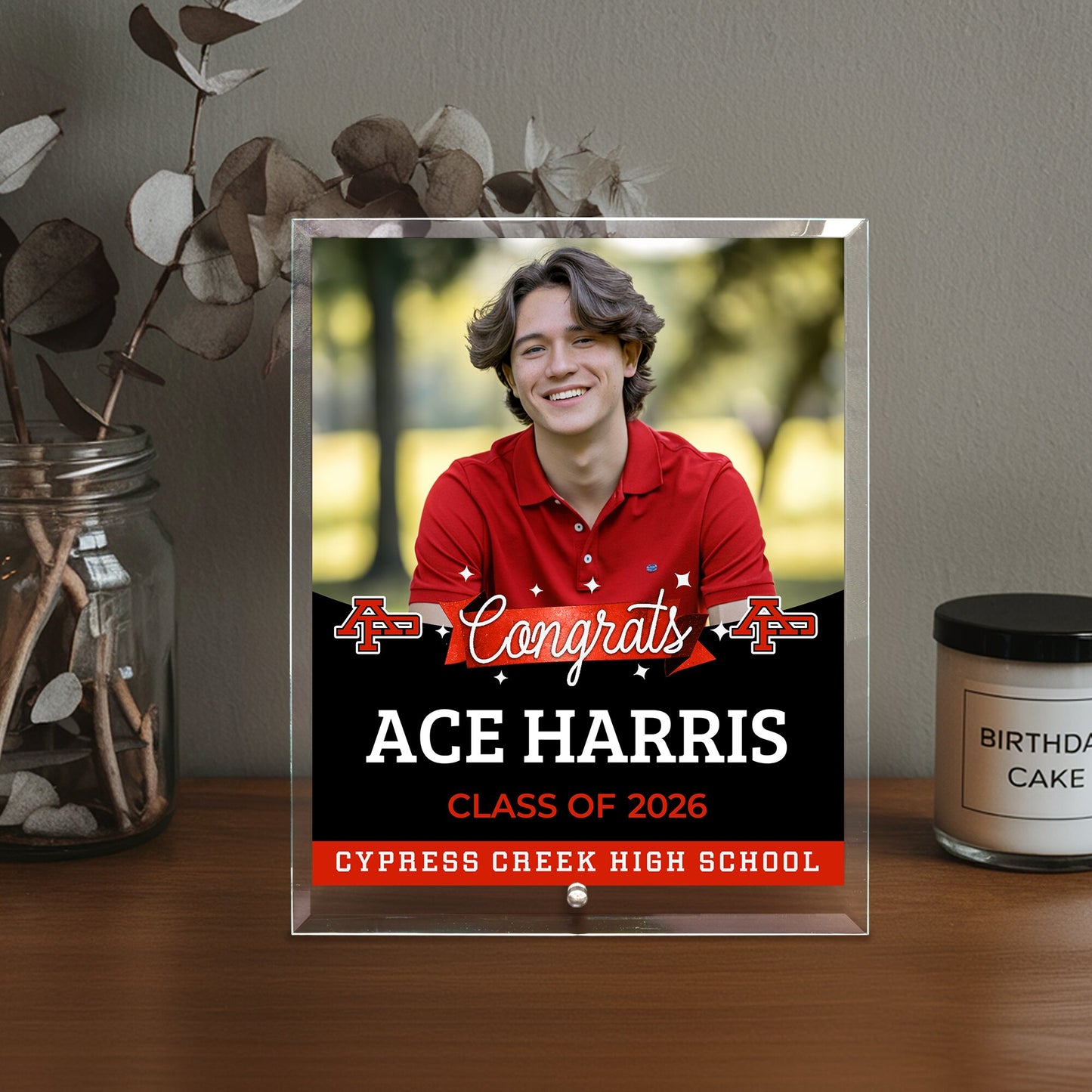 Avon Park High School Glass Plaque Design 6