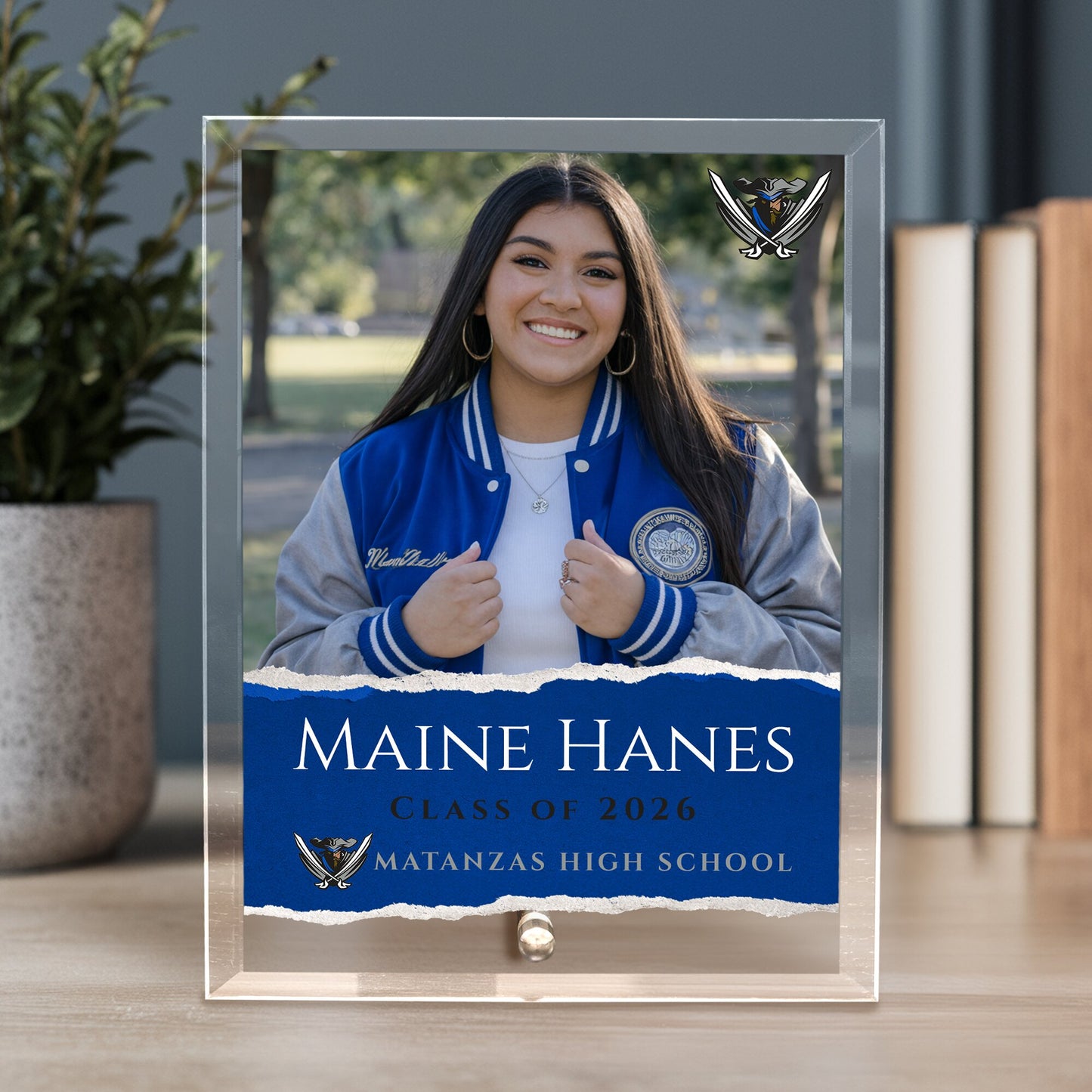 Matanzas High School Glass Plaque Design 3