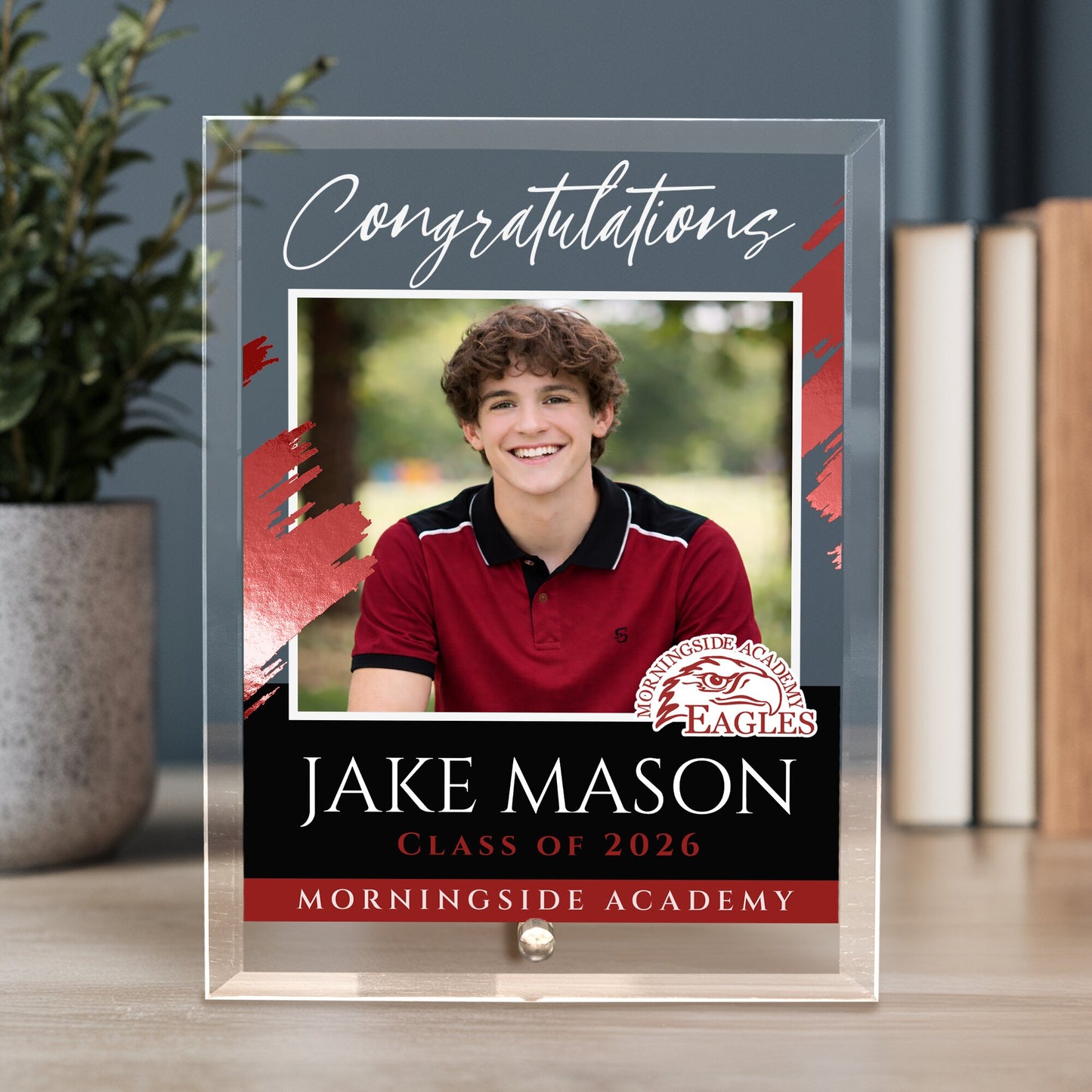 Morningside Academy Glass Plaque Design 5