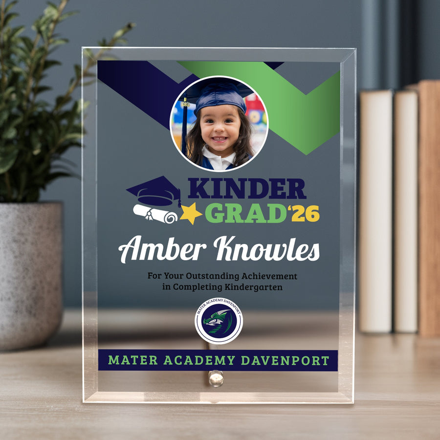 Mater Academy Davenport Kindergarten Glass Plaque Design 1