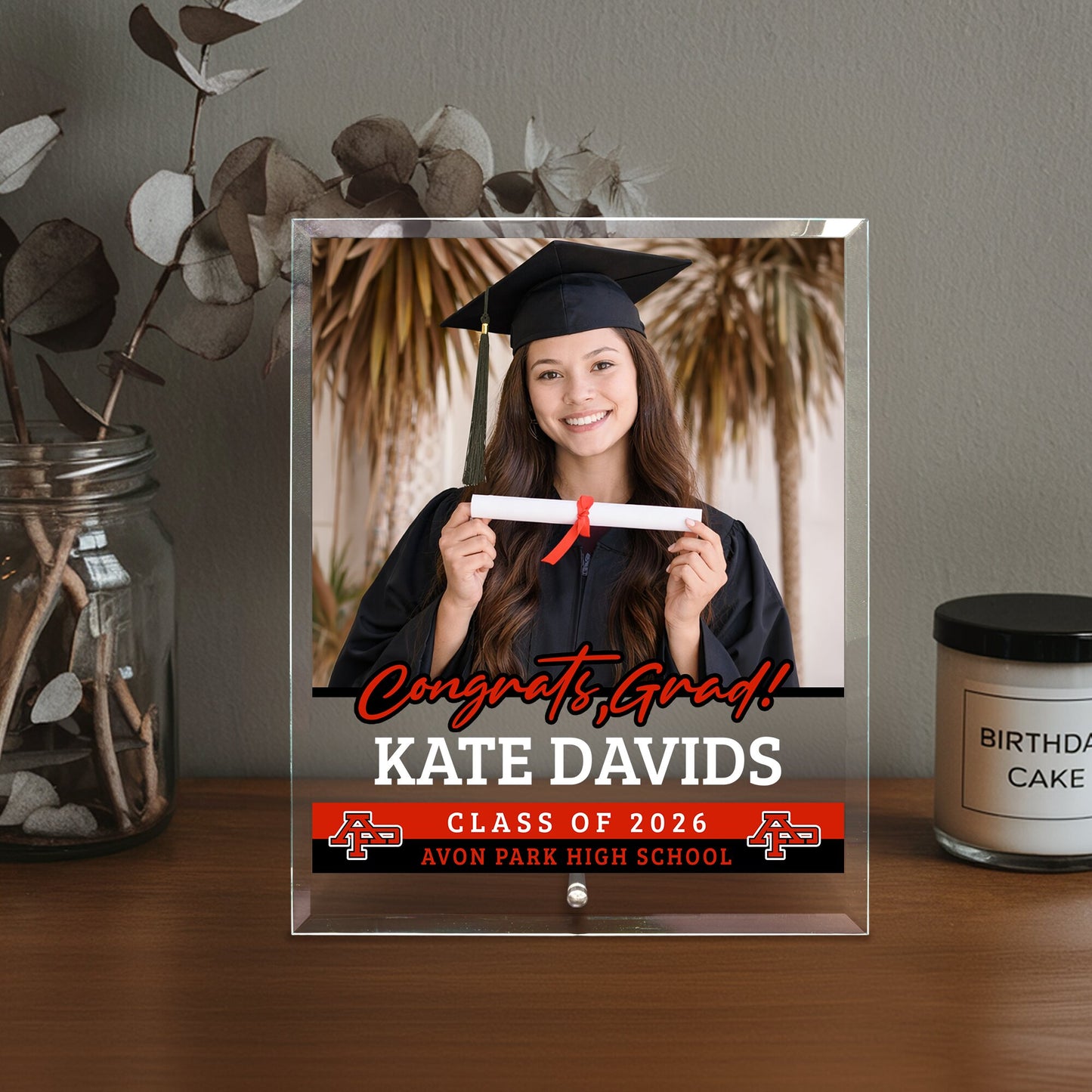 Avon Park High School Glass Plaque Design 2