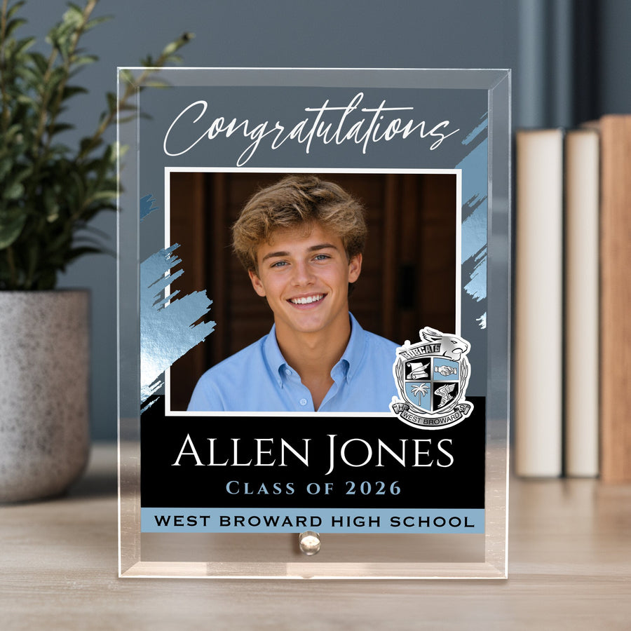 West Broward High School Glass Plaque Design 5