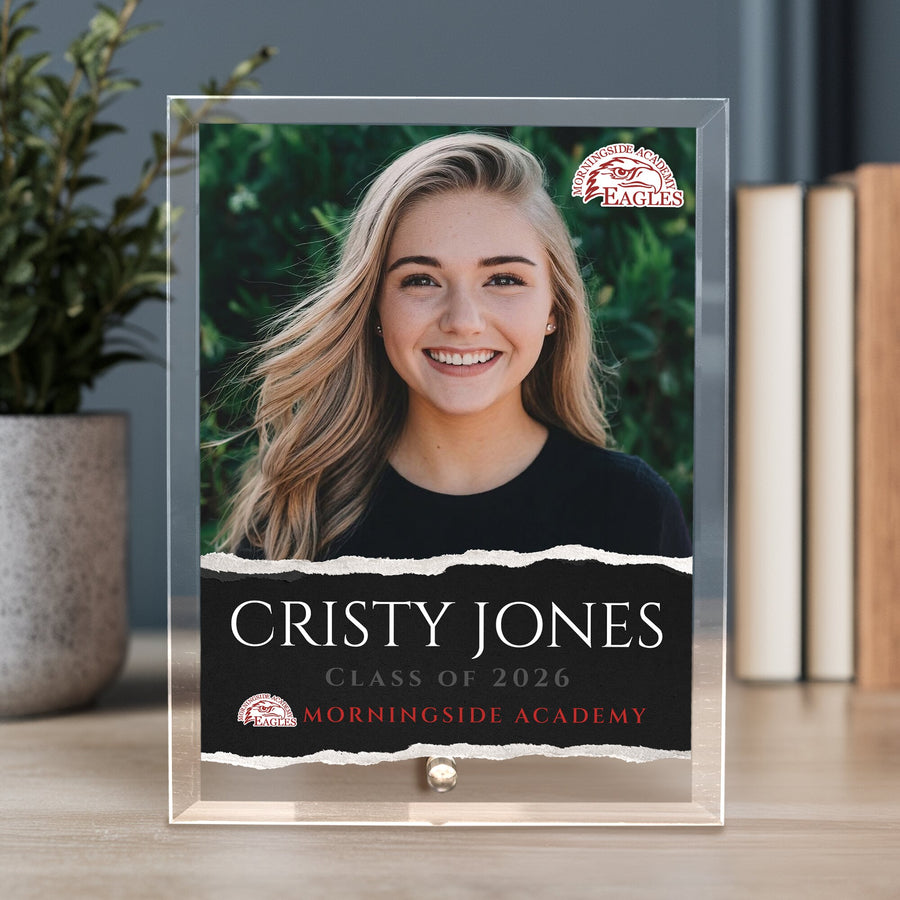 Morningside Academy Glass Plaque Design 3