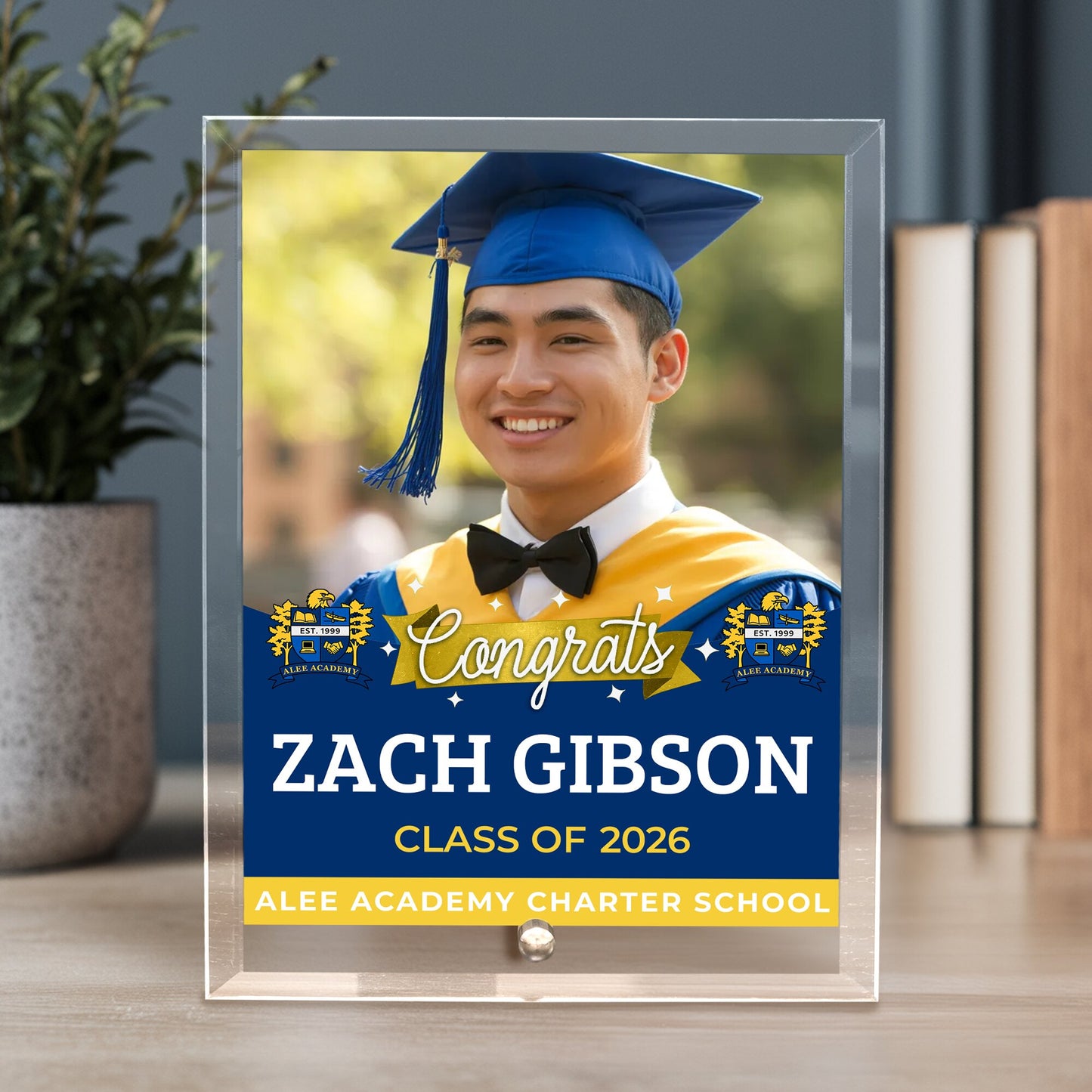 Alee Academy Charter School Glass Plaque Design 6