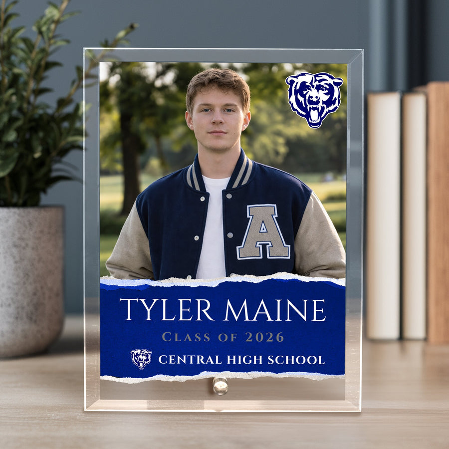 Central High School Glass Plaque Design 3