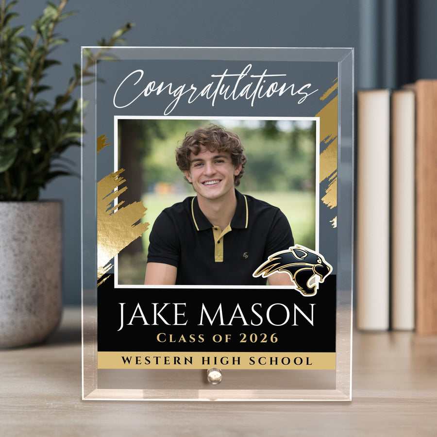 Western High School Glass Plaque Design 5