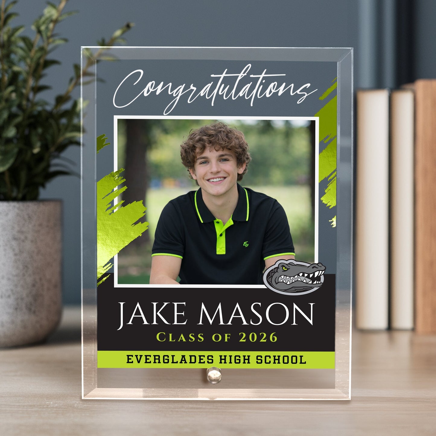 Everglades High School Glass Plaque Design 5