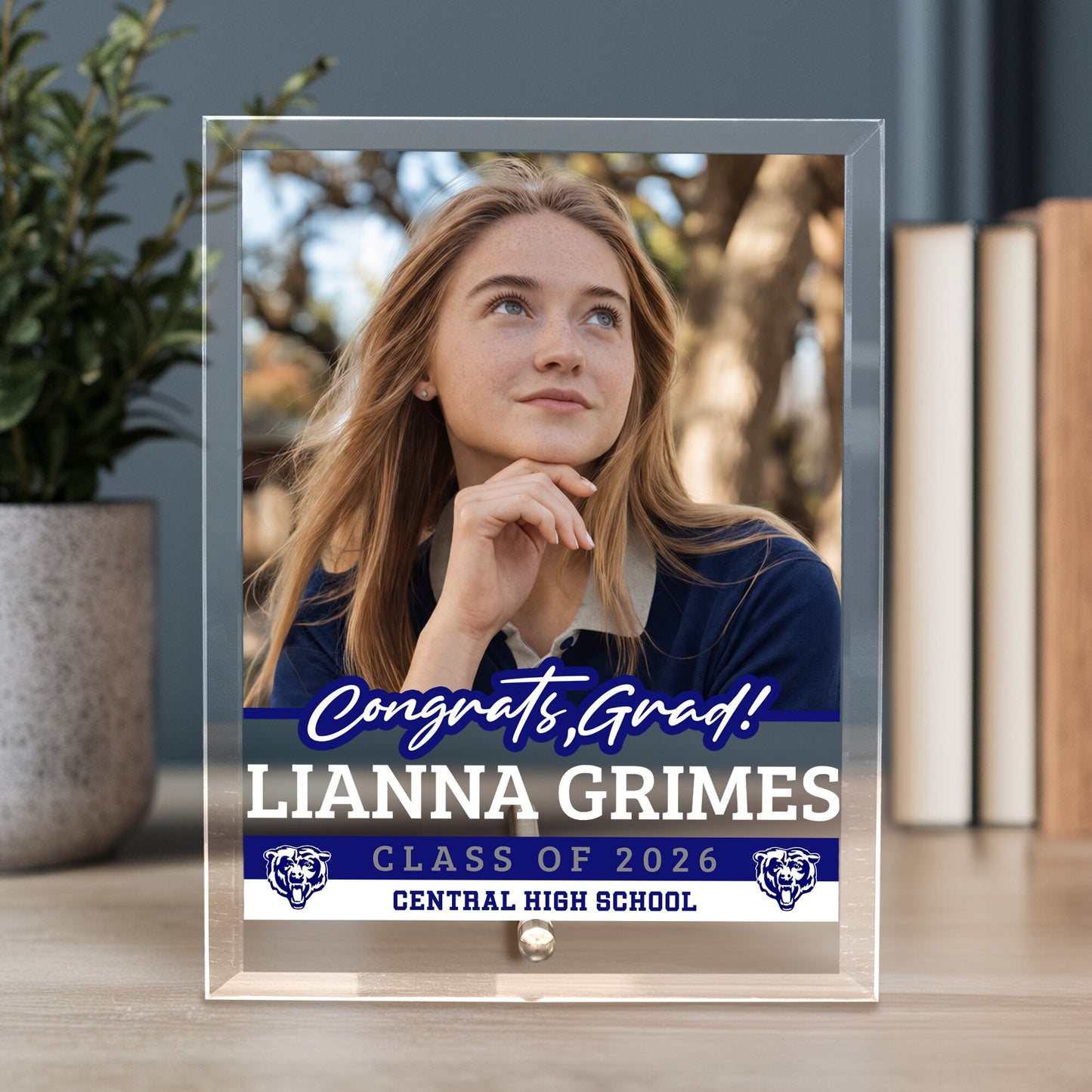 Central High School Glass Plaque Design 2