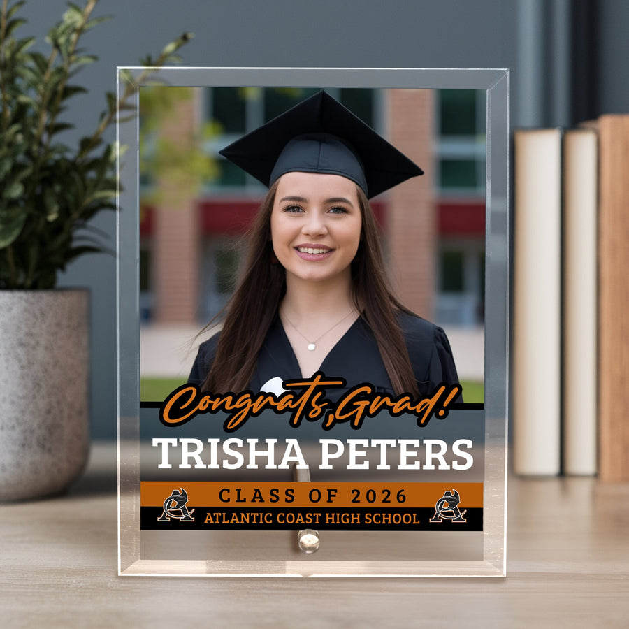 Atlantic Coast High School Glass Plaque Design 2