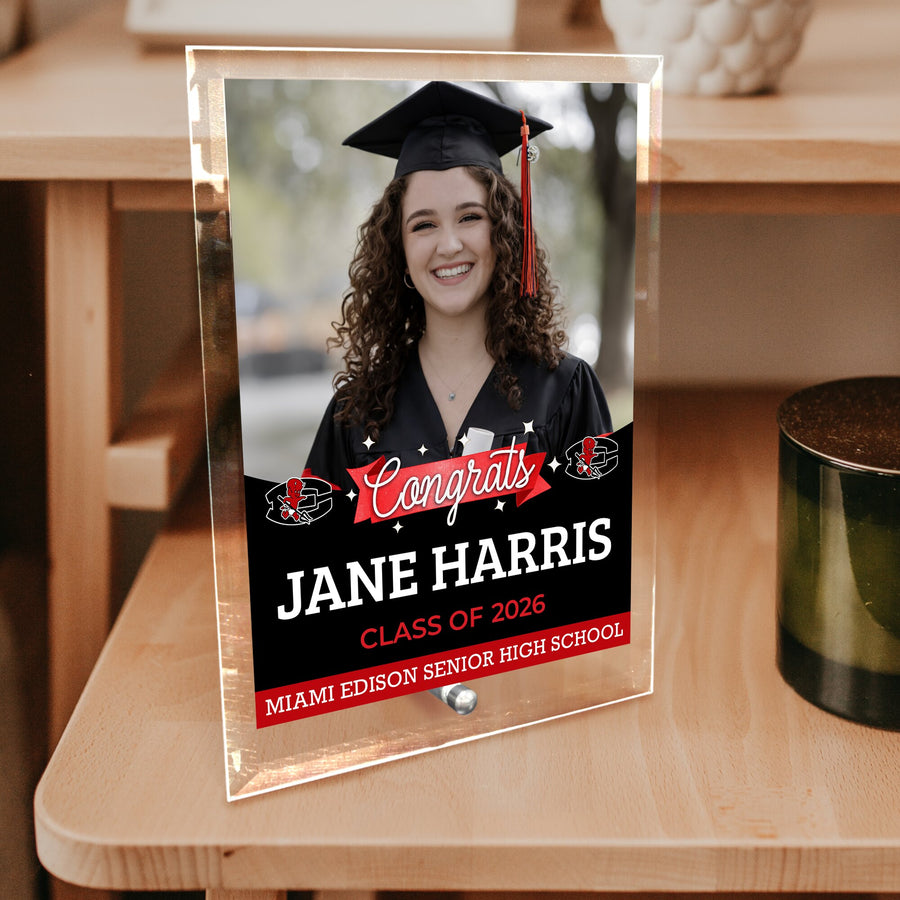 Miami Edison Senior High School Glass Plaque Design 6