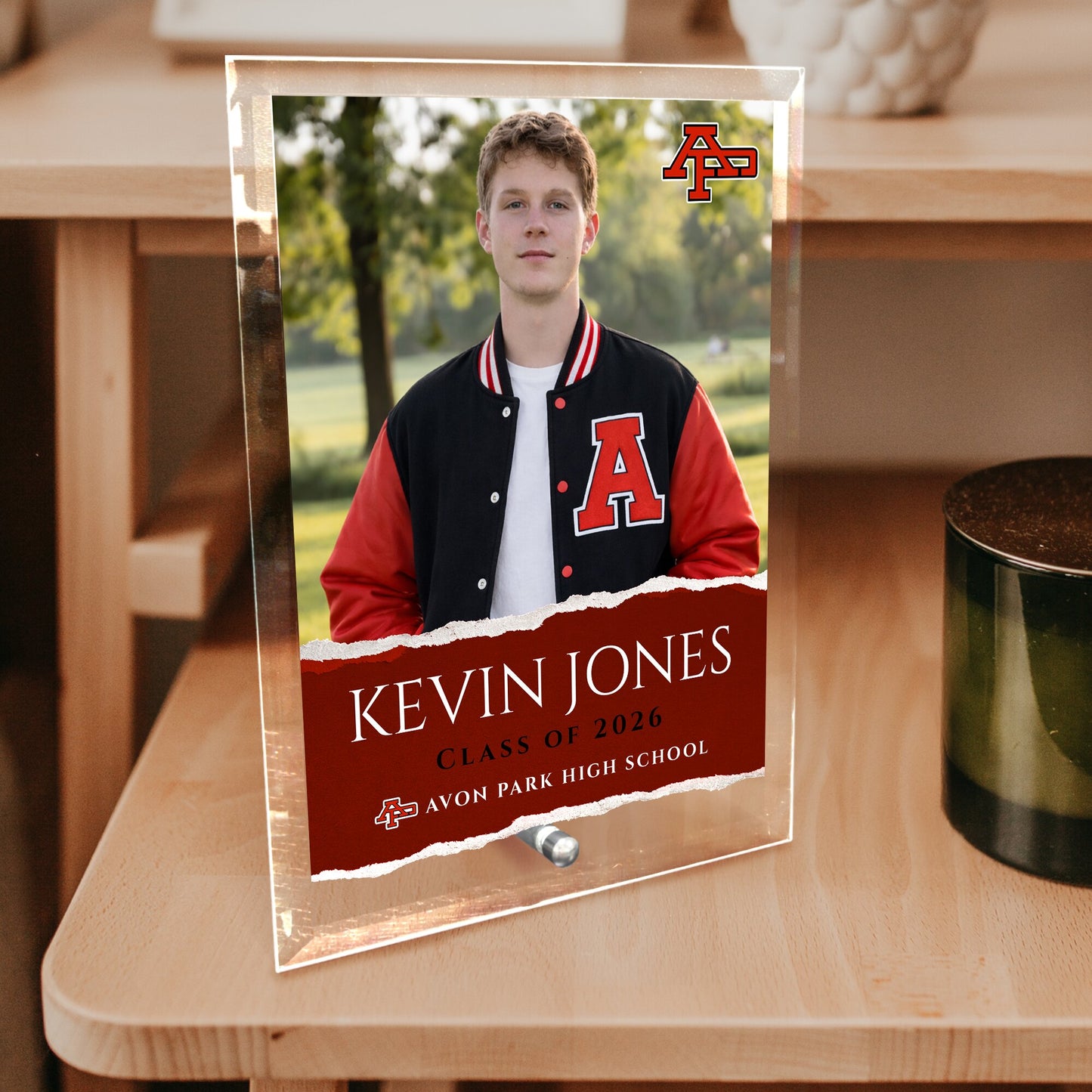 Avon Park High School Glass Plaque Design 3