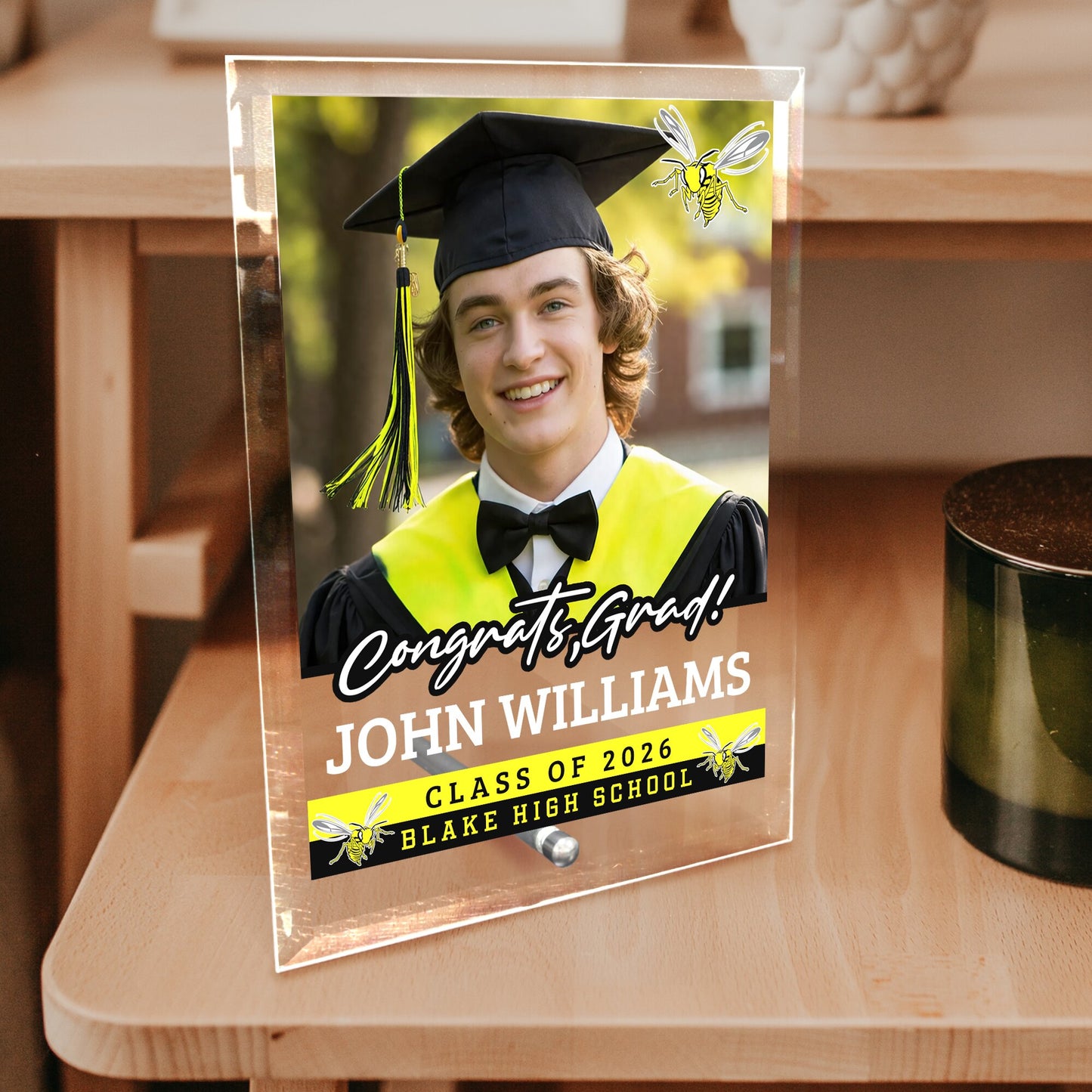 Blake High School Glass Plaque Design 2