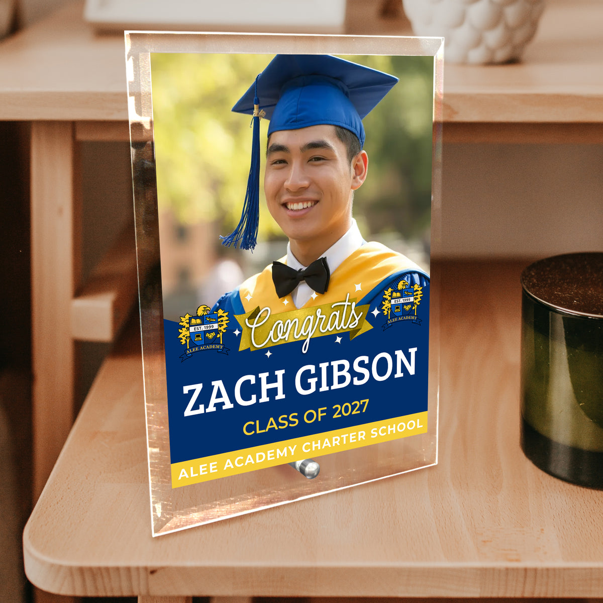 Alee Academy Charter School Glass Plaque Design 6