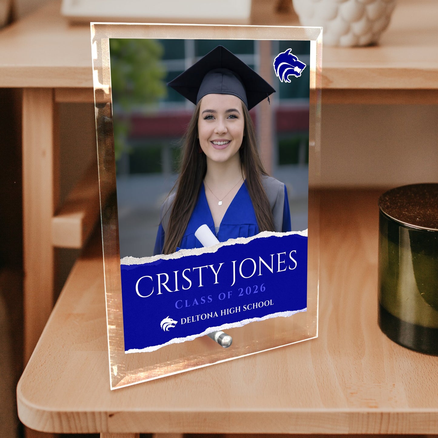 Deltona High School Glass Plaque Design 3