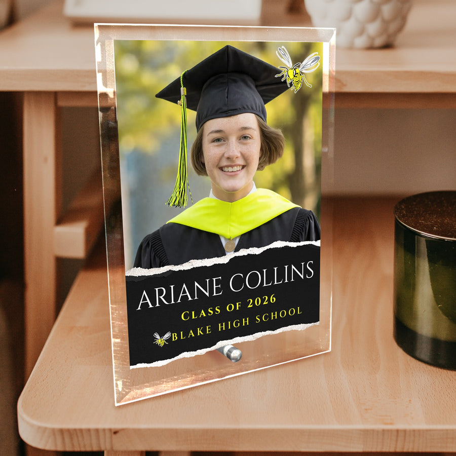 Blake High School Glass Plaque Design 3
