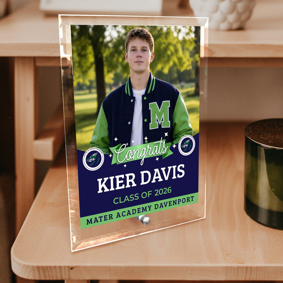Mater Academy Davenport Glass Plaque Design 6