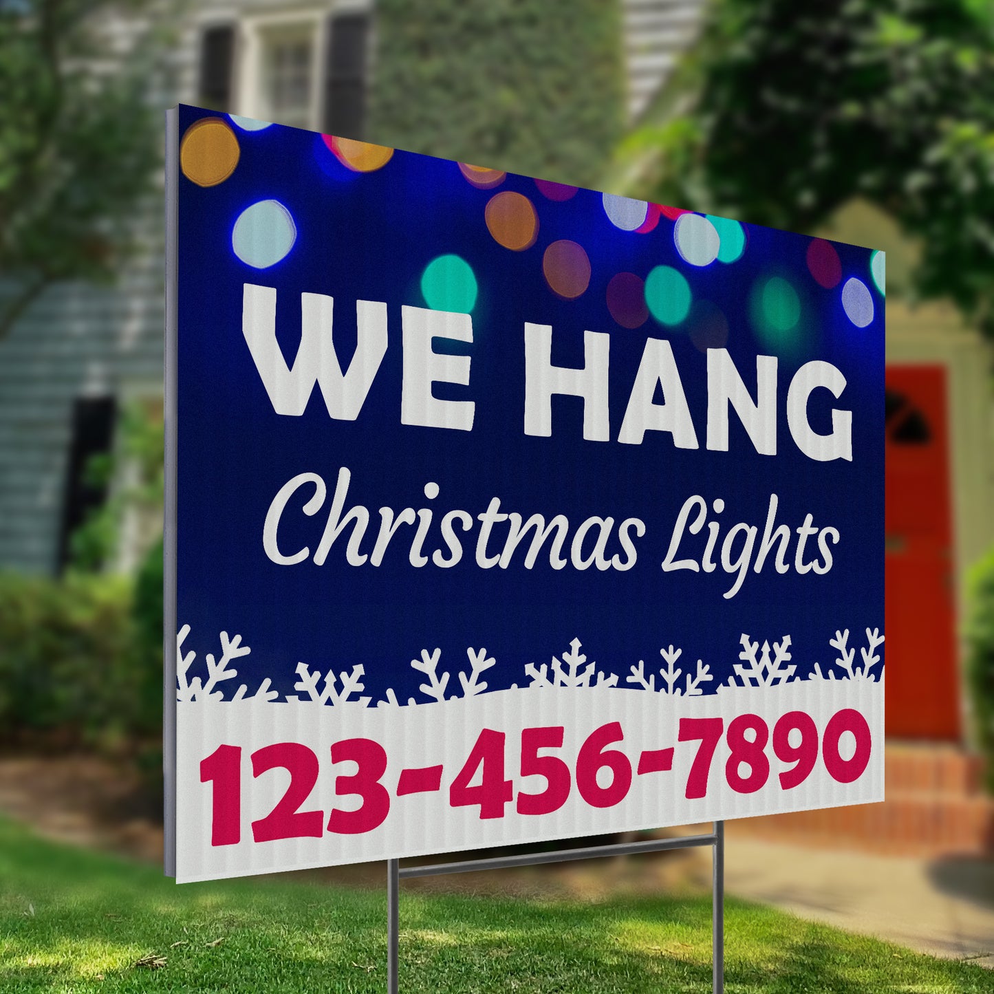 Christmas Lights Installation Yard Sign Design 5