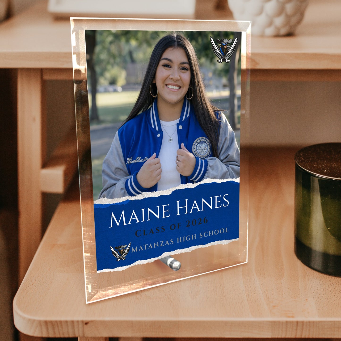 Matanzas High School Glass Plaque Design 3