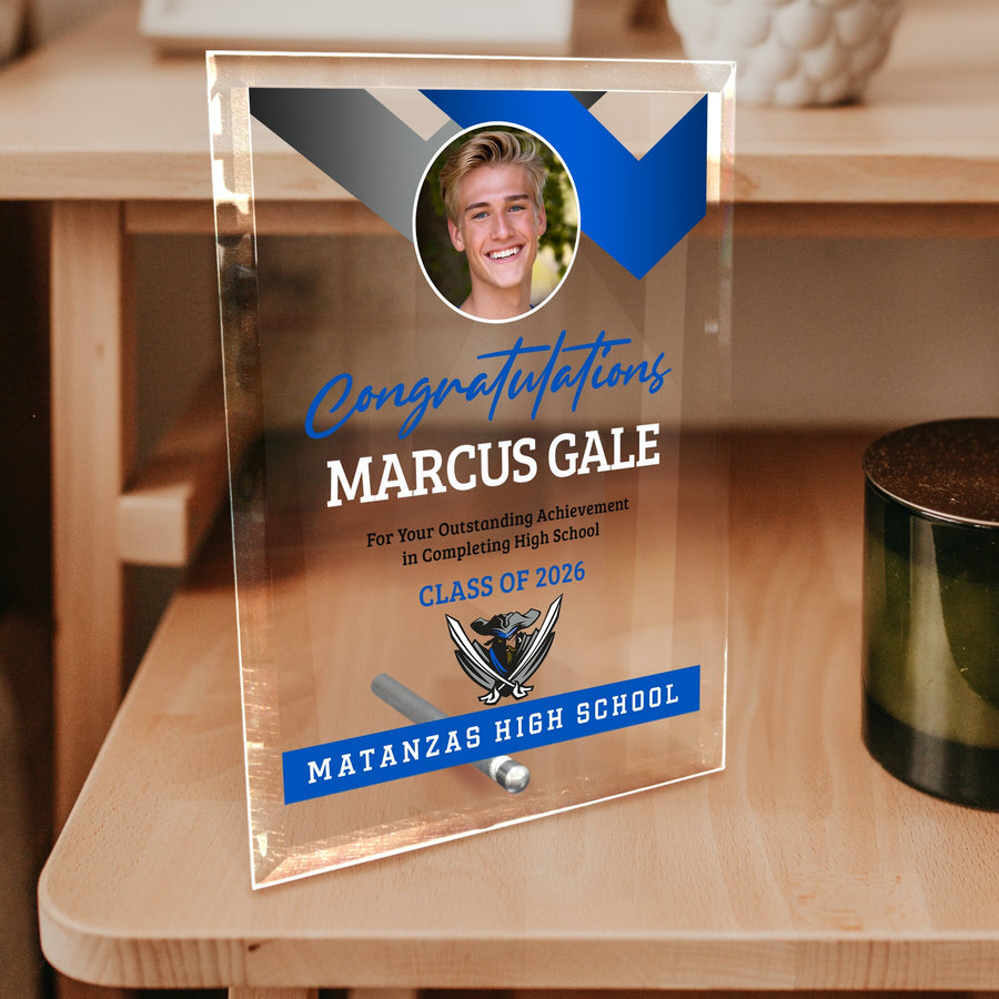 Matanzas High School Glass Plaque Design 1
