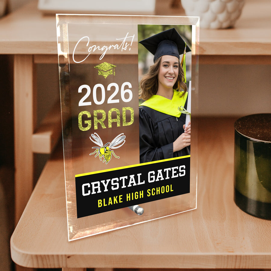 Blake High School Glass Plaque Design 4