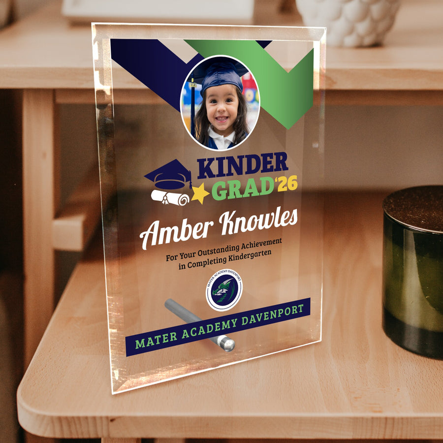 Mater Academy Davenport Kindergarten Glass Plaque Design 1