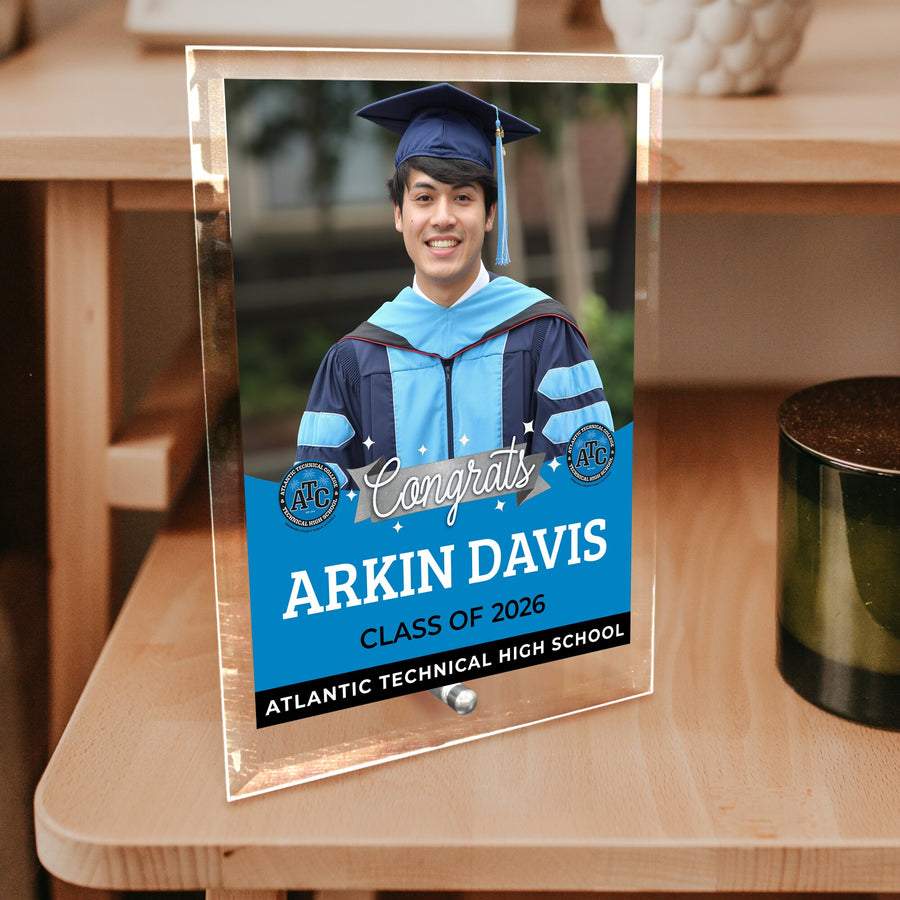 Atlantic Technical High School Glass Plaque Design 6