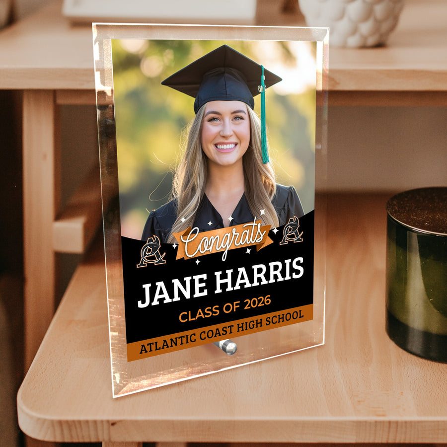 Atlantic Coast High School Glass Plaque Design 6