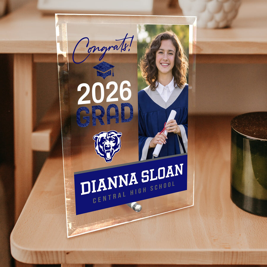 Central High School Glass Plaque Design 4