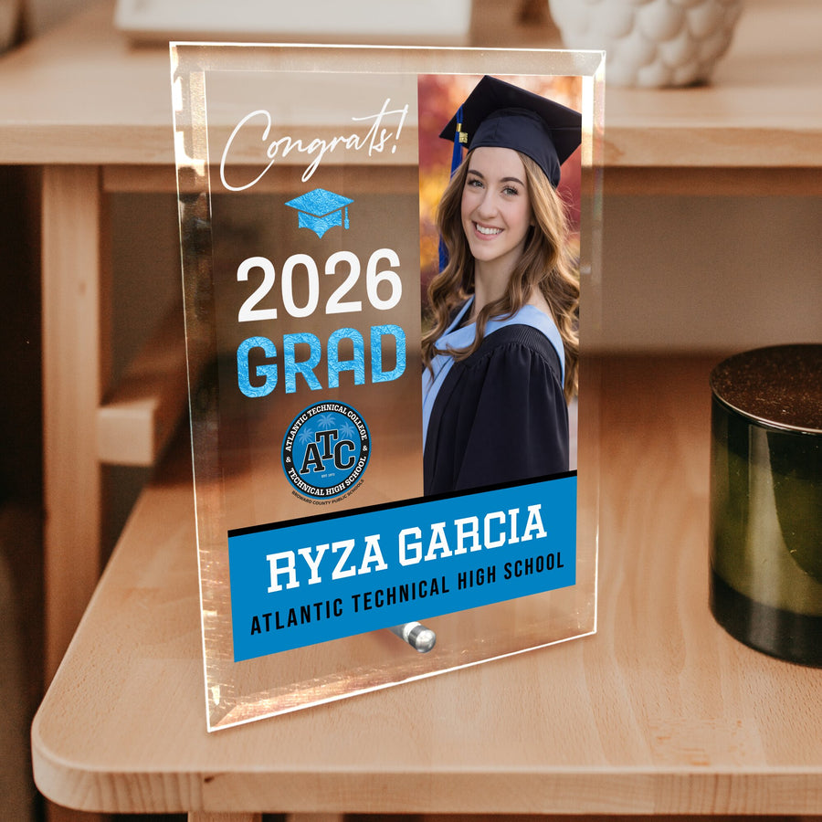 Atlantic Technical High School Glass Plaque Design 4
