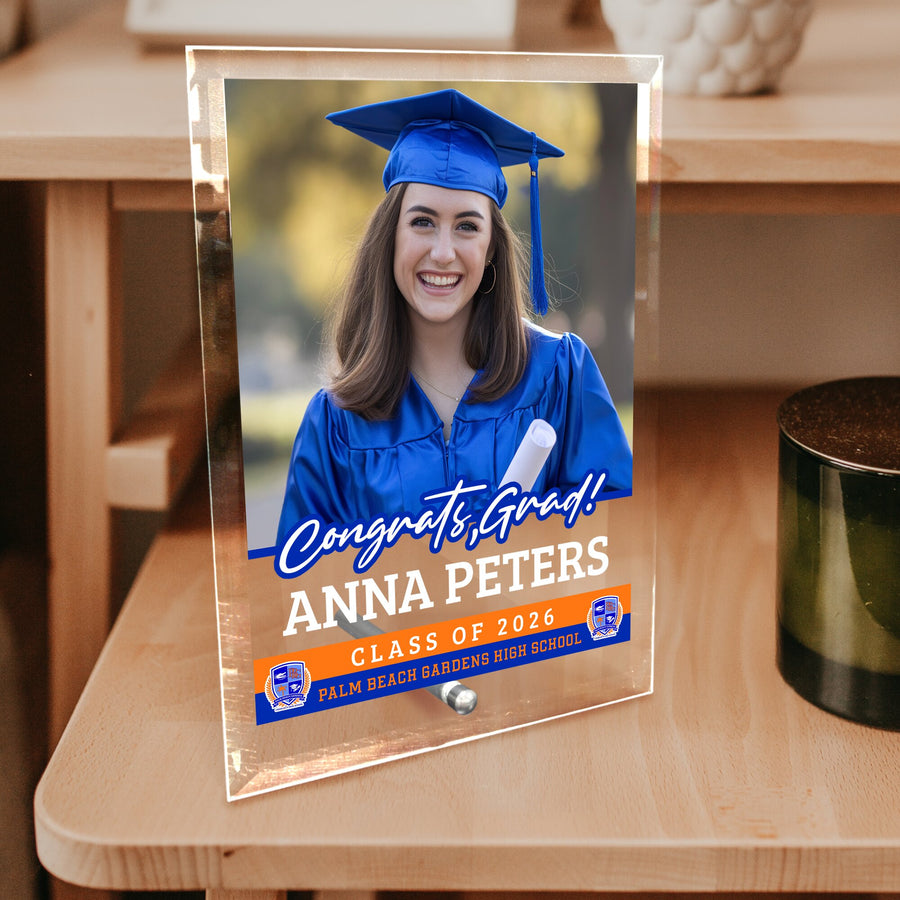 Palm Beach Gardens High School Glass Plaque Design 2