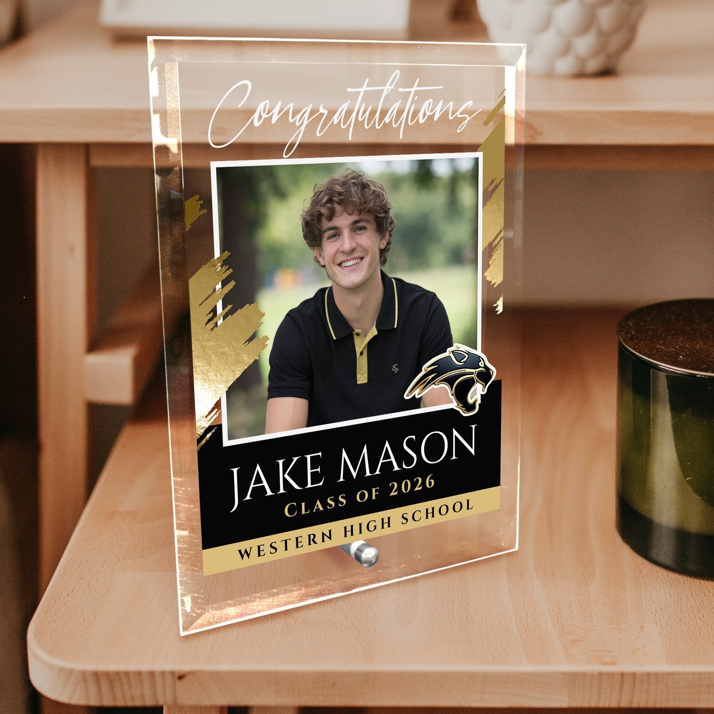 Western High School Glass Plaque Design 5
