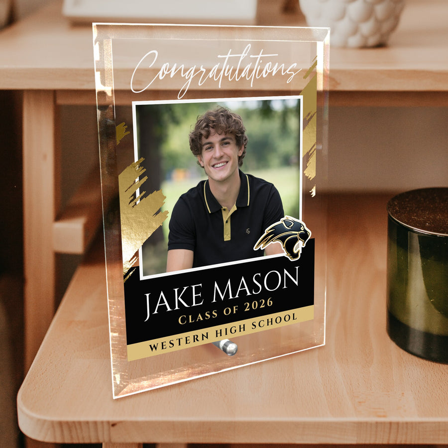 Western High School Glass Plaque Design 5