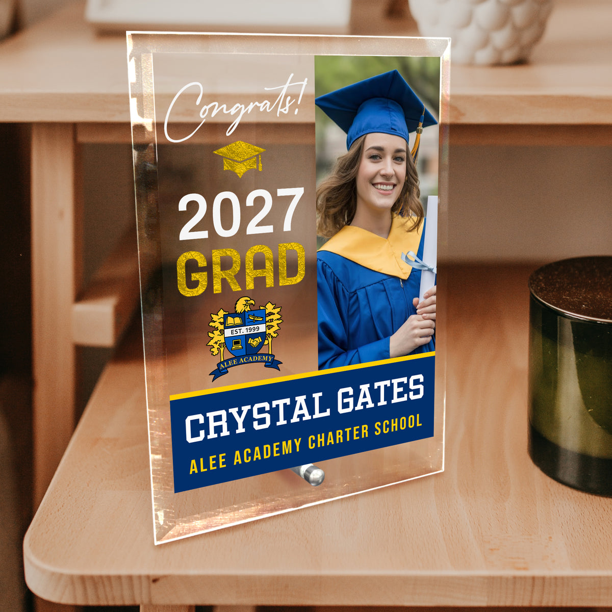 Alee Academy Charter School Glass Plaque Design 4