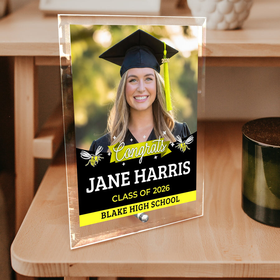 Blake High School Glass Plaque Design 6