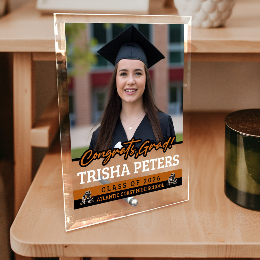 Atlantic Coast High School Glass Plaque Design 2
