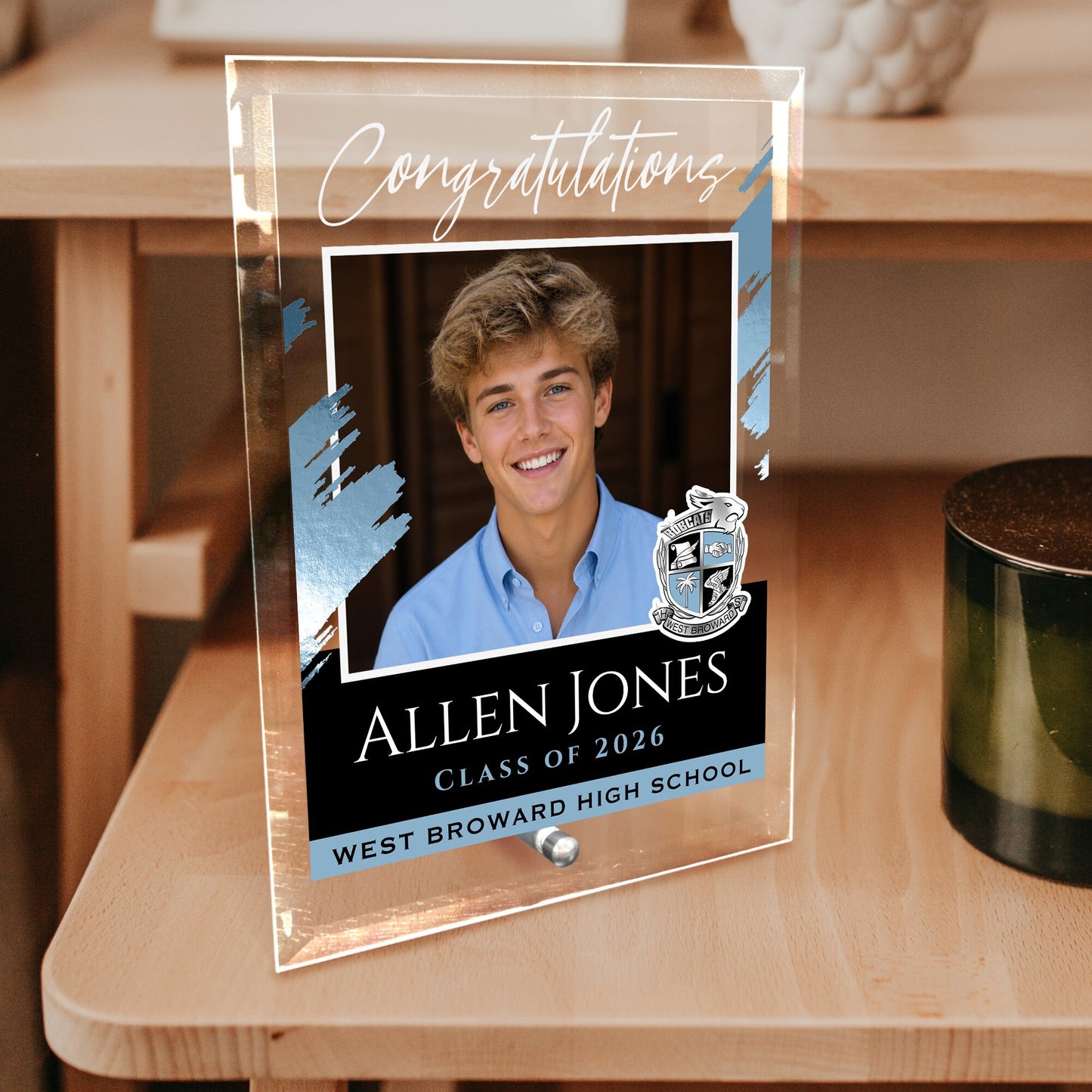 West Broward High School Glass Plaque Design 5