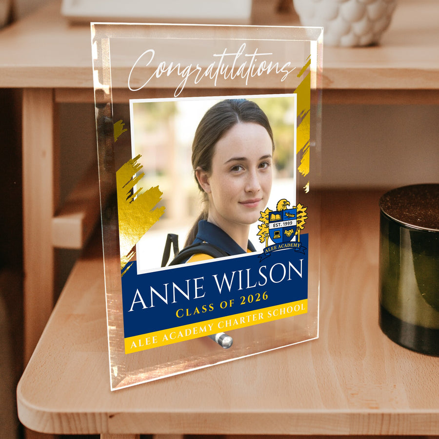 Alee Academy Charter School Glass Plaque Design 5