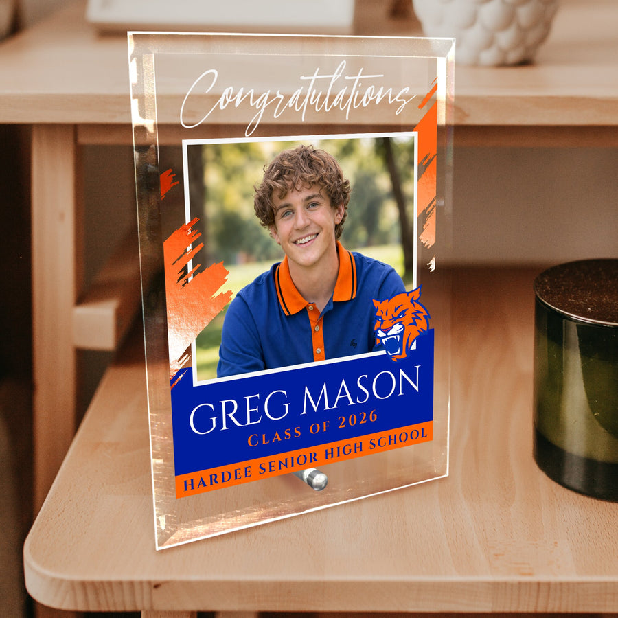 Hardee Senior High School Glass Plaque Design 5